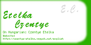 etelka czentye business card